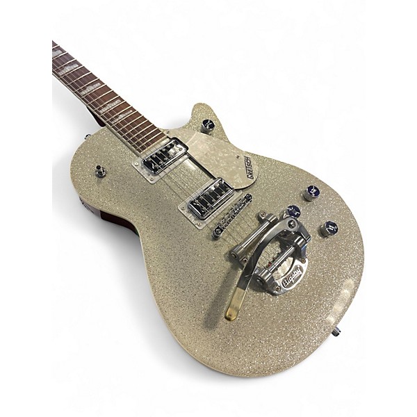 Used 2014 Gretsch Guitars G5230T Electromatic Jet FT with Bigsby  Silver Sparkle Solid Body Electric Guitar
