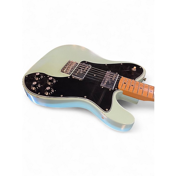 Used 2021 Fender TELECASTER DELUXE AGED SEA FOAM Solid Body Electric Guitar