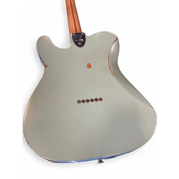 Used 2021 Fender TELECASTER DELUXE AGED SEA FOAM Solid Body Electric Guitar