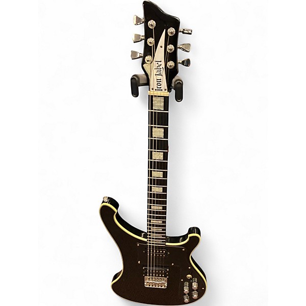 Used Iron Label HH Black Solid Body Electric Guitar