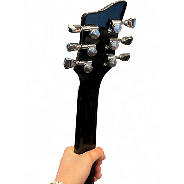 Used Iron Label HH Black Solid Body Electric Guitar