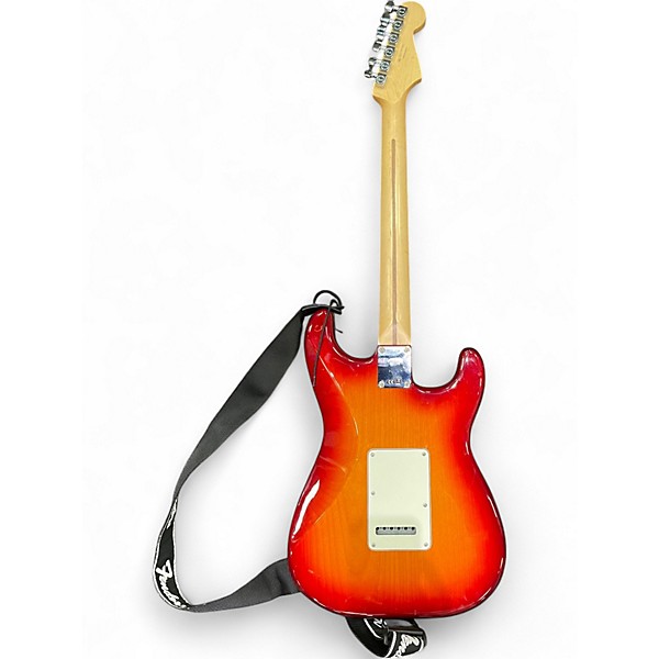 Used 2017 Fender Standard Stratocaster Left Handed Cherry Sunburst Electric Guitar