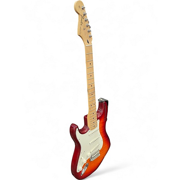Used 2017 Fender Standard Stratocaster Left Handed Cherry Sunburst Electric Guitar