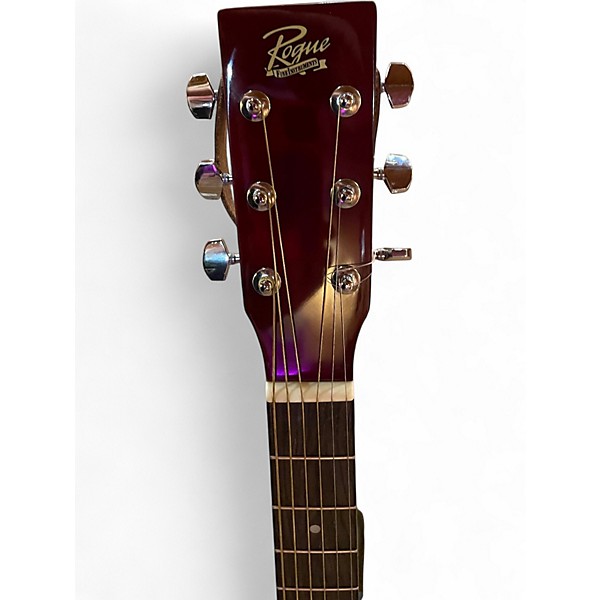 Used Rogue RA-090 Dreadnought Crimson Red Burst Acoustic Guitar