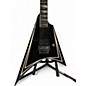 Used 2025 ESP EDWARDS E-ALEXI SAWTOOTH BLACK WITH WHITE PIN STRIPE Solid Body Electric Guitar