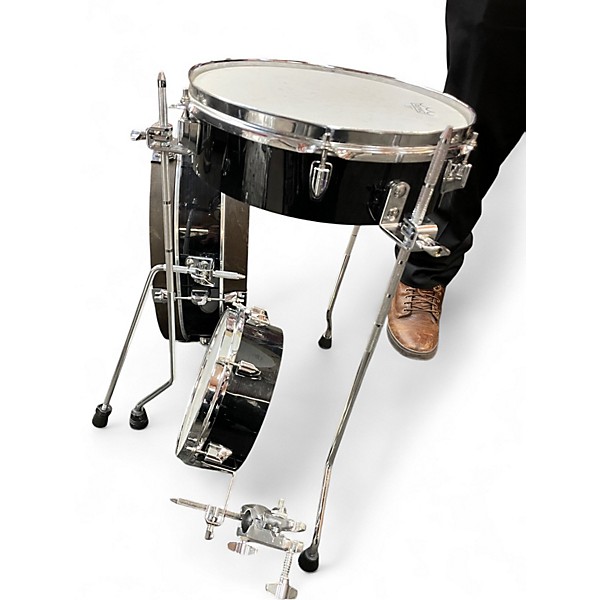 Used TAMA 4 Piece club jam pancake kit Black Drum Kit