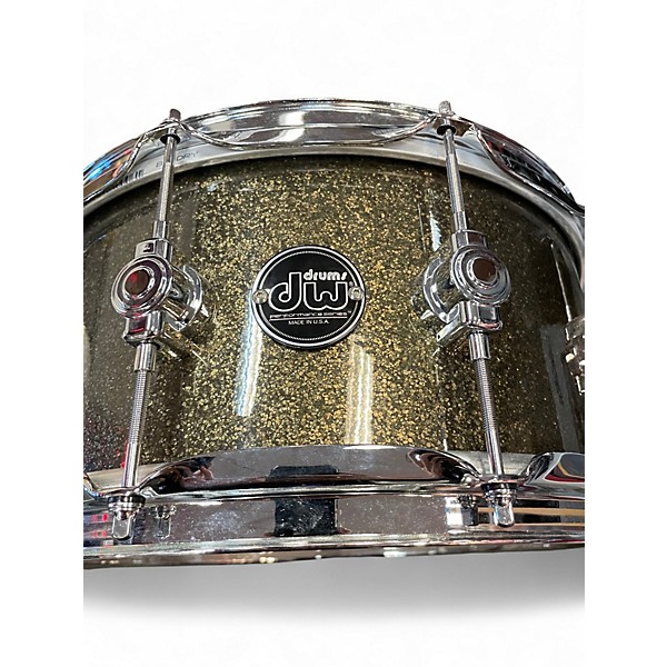 Used DW 14X6.5 Performance Series Snare Pewter Sparkle Drum