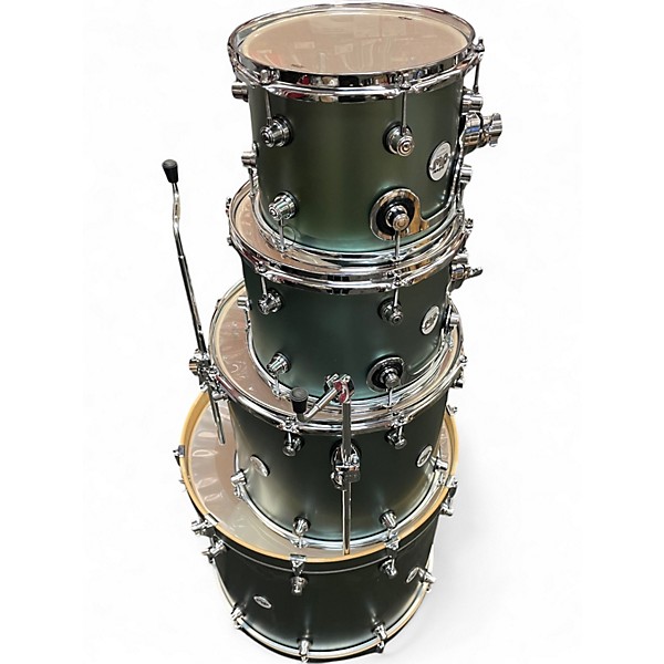 Used DW 4 Piece Design Series Satin Sage  Drum Kit