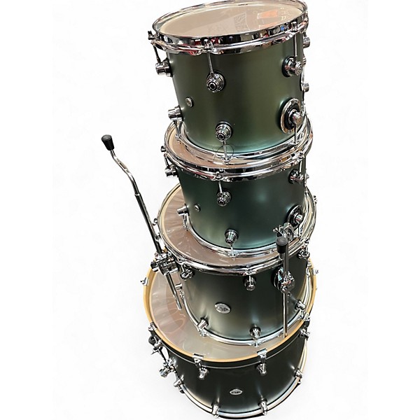 Used DW 4 Piece Design Series Satin Sage  Drum Kit