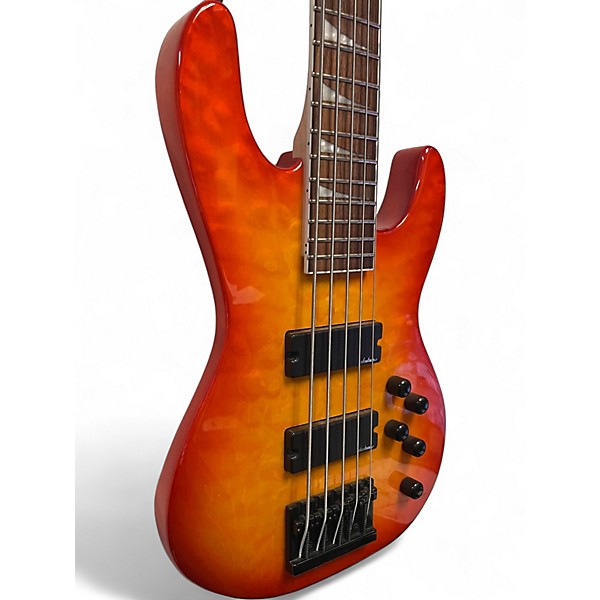 Used Jackson JS3VQ Concert 5 String cherry burst Electric Bass Guitar