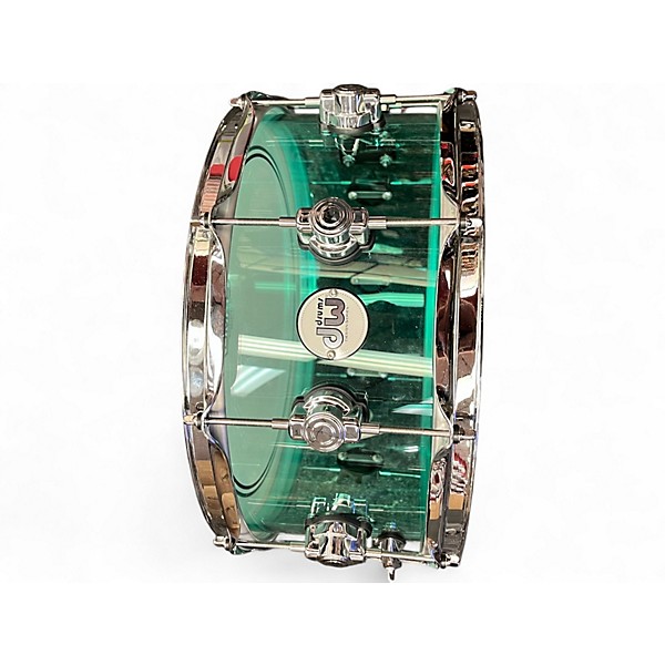 Used DW 6.5X14 Design Series Acrylic Snare SEA GLASS Drum