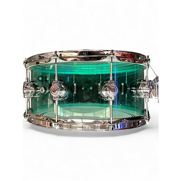 Used DW 6.5X14 Design Series Acrylic Snare SEA GLASS Drum
