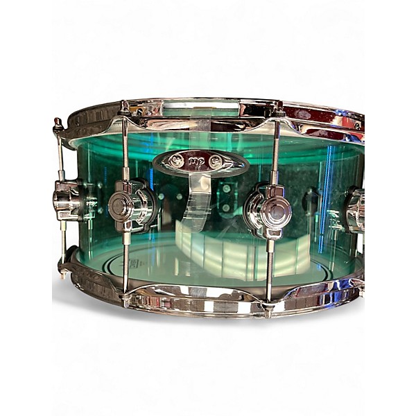 Used DW 6.5X14 Design Series Acrylic Snare SEA GLASS Drum