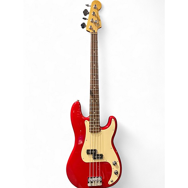 Used Fender Standard Precision Bass Red Electric Bass Guitar
