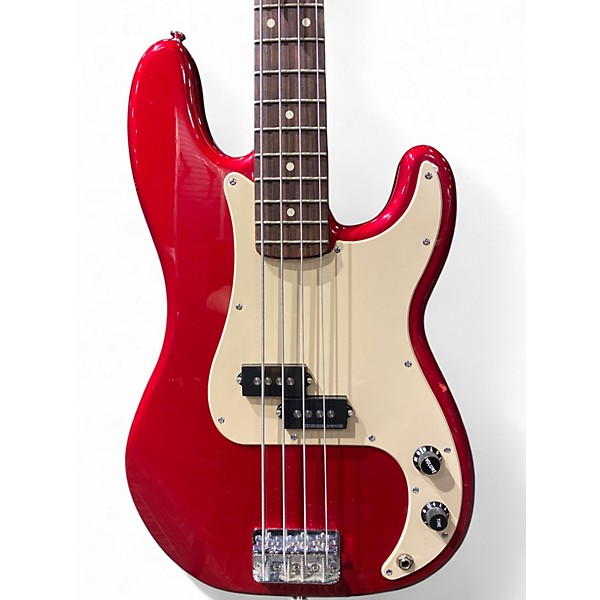 Used Fender Standard Precision Bass Red Electric Bass Guitar