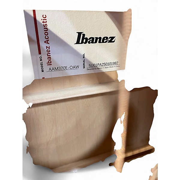 Used Ibanez AAM370E Antique White Acoustic Electric Guitar