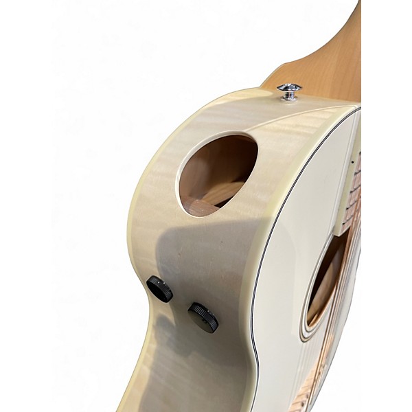 Used Ibanez AAM370E Antique White Acoustic Electric Guitar