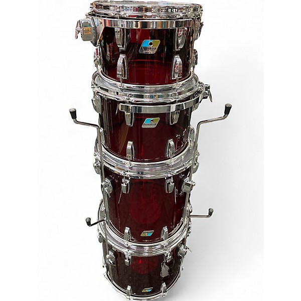 Used Ludwig 6 Piece Vistalite Red Drum Kit