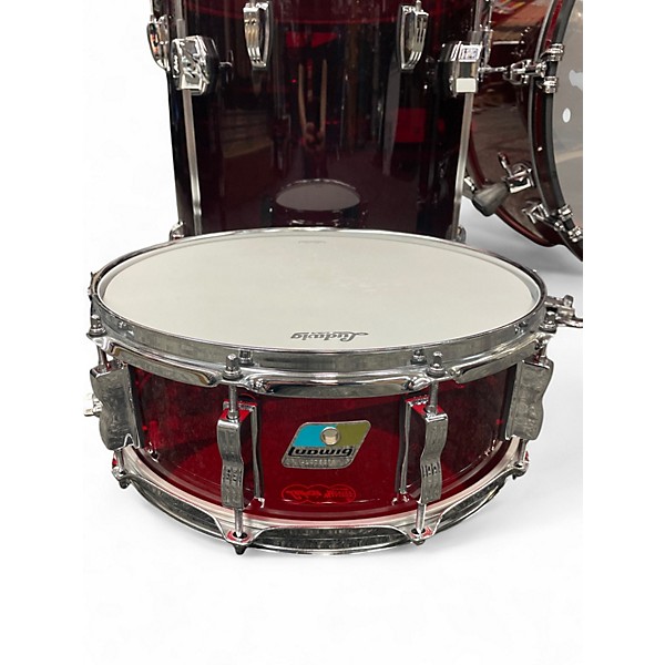 Used Ludwig 6 Piece Vistalite Red Drum Kit