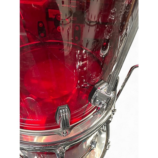 Used Ludwig 6 Piece Vistalite Red Drum Kit