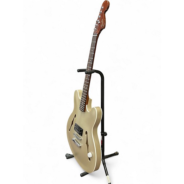 Used Fender TOM DELONGE STARCASTER SATIN GOLD Solid Body Electric Guitar