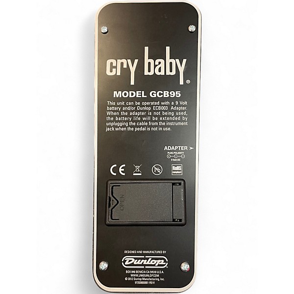 Used Dunlop GCB95 Original Crybaby Wah Effect Pedal