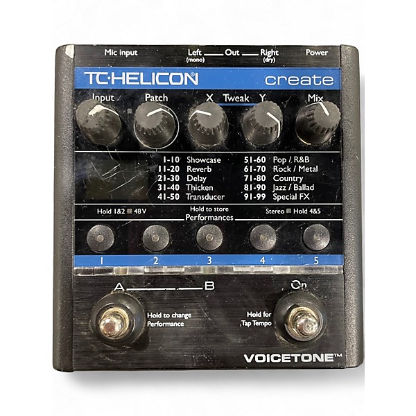 Used TC Helicon VoiceTone Create Vocal Processor