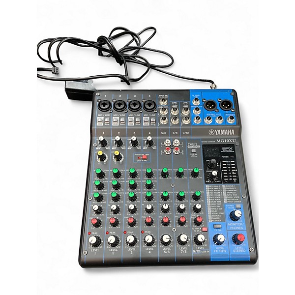 Used Yamaha MG10XU 10 Channel Mixer with Effects Unpowered Mixer
