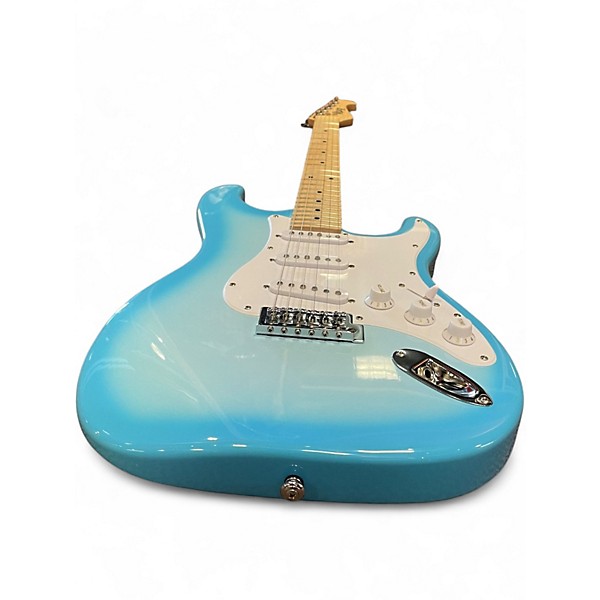 Used Indio Classic S-Style Blue Burst Solid Body Electric Guitar