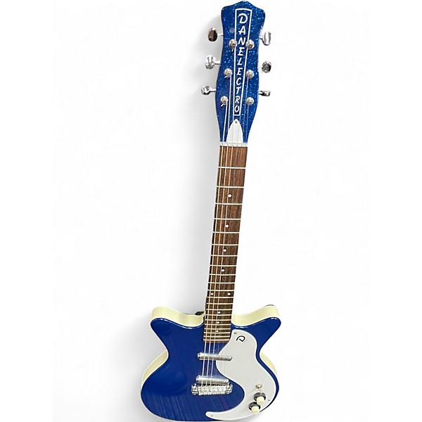 Used Danelectro 59M NOS+ DC GGB Blue Solid Body Electric Guitar