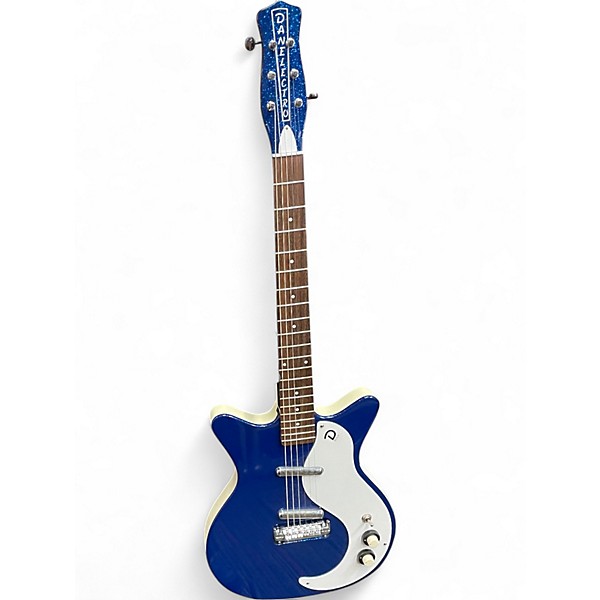 Used Danelectro 59M NOS+ DC GGB Blue Solid Body Electric Guitar