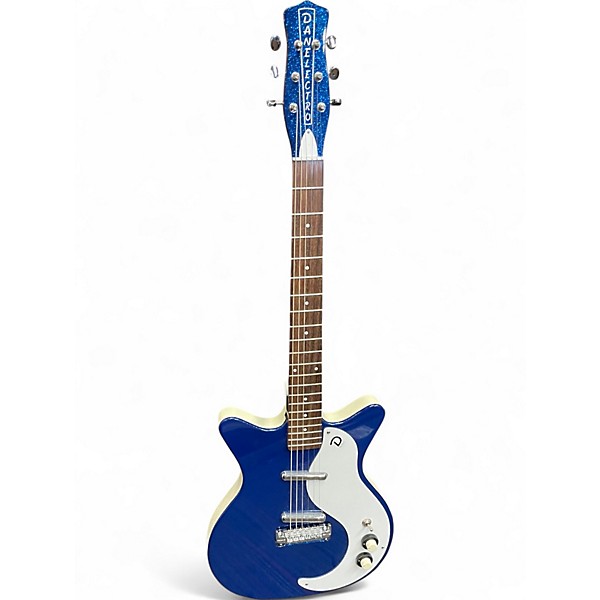 Used Danelectro 59M NOS+ DC GGB Blue Solid Body Electric Guitar