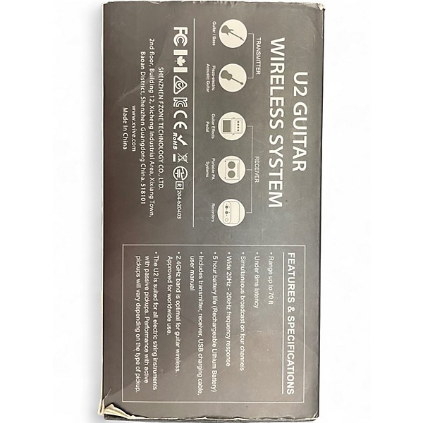 Used Xvive guitar wireless system u2 Instrument Wireless System