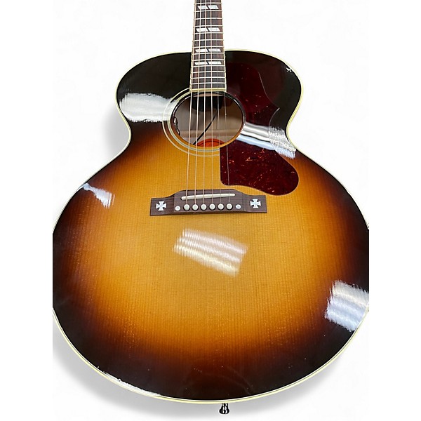Used Gibson J185 2 Tone Sunburst Acoustic Guitar