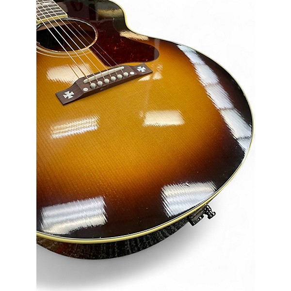 Used Gibson J185 2 Tone Sunburst Acoustic Guitar