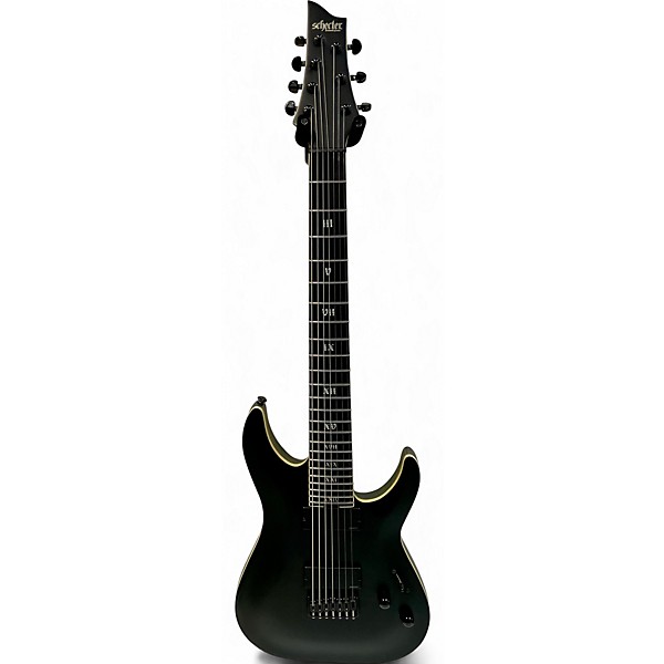 Used Schecter Guitar Research C-7 SLS Elite Evil Twin Black Solid Body Electric Guitar