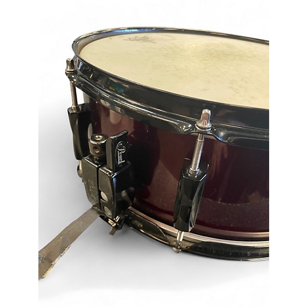 Used Pearl 14X5.5 Vision Series Snare Trans Crimson Red Drum