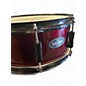 Used Pearl 14X5.5 Vision Series Snare Trans Crimson Red Drum