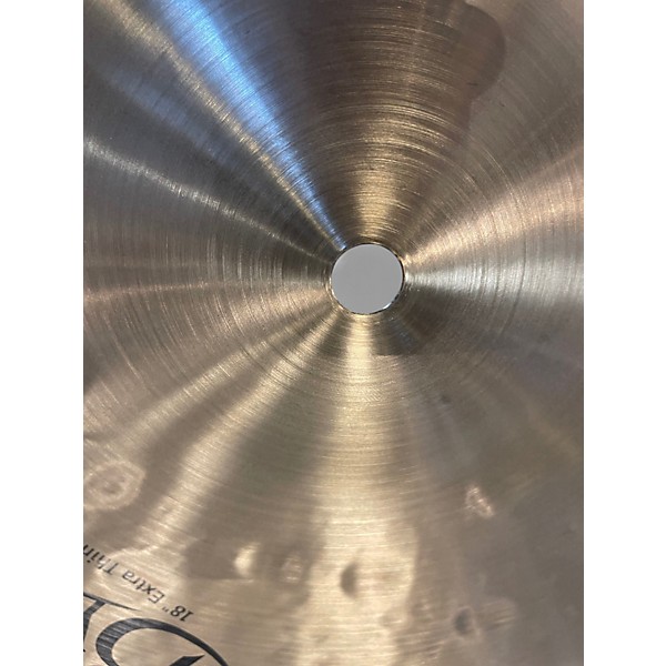 Used MEINL 18in byzance 18in extra thin hammered crash Cymbal