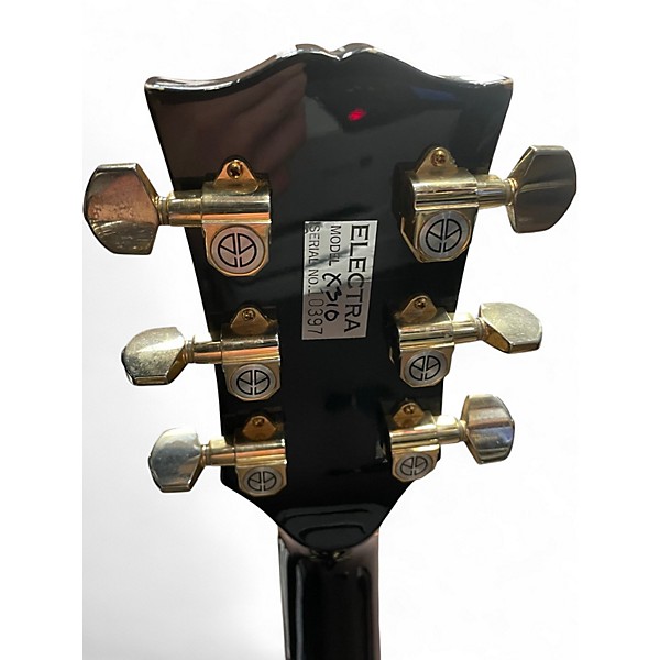 Vintage 1976 Electra X310 Black and Gold Solid Body Electric Guitar