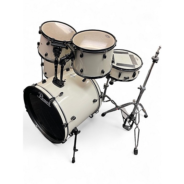 Used Pearl 5 Piece Forum Ivory white Drum Kit