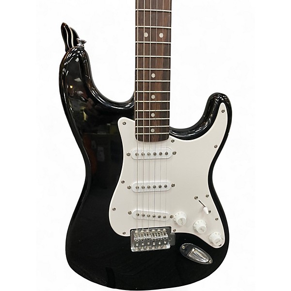 Used Squier Affinity Stratocaster Black and White Solid Body Electric Guitar