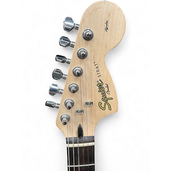 Used Squier Affinity Stratocaster Black and White Solid Body Electric Guitar