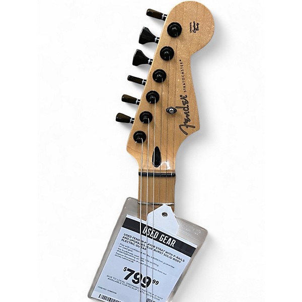 Used Fender Player Strat With P-Rails and Upgrades Blue Burst Solid Body Electric Guitar