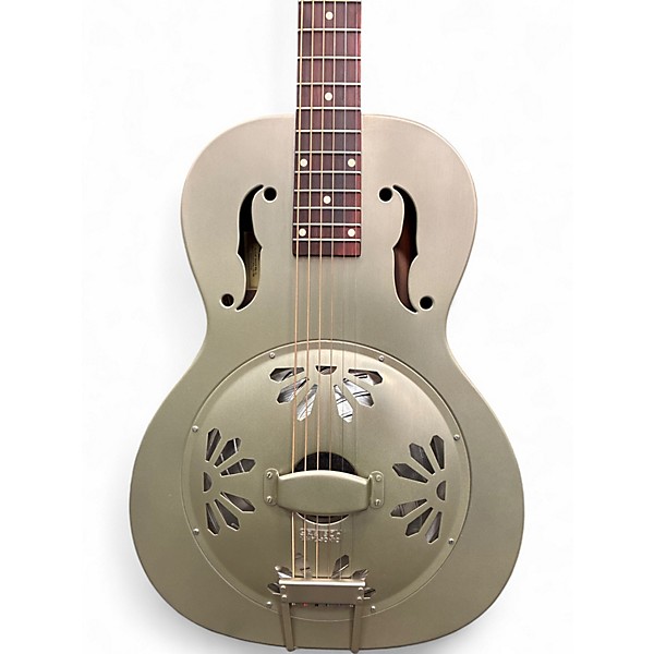 Used Gretsch Guitars G9201 Honeydipper Metal Round Neck Silver Resonator Guitar