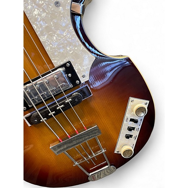 Used Hofner Ignition Series Vintage 4 String Natural Electric Bass Guitar