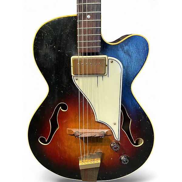 Vintage 1950s Supro Westwood Sunburst Hollow Body Electric Guitar