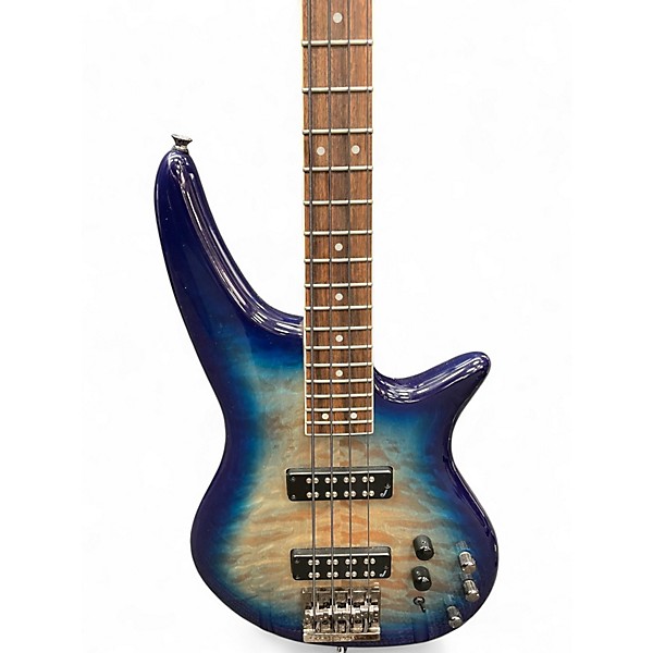 Used Jackson Spectra JS3Q Amber Blue Burst Electric Bass Guitar
