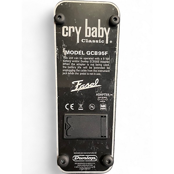 Used Dunlop GCB95F Crybaby Classic Wah With Fasel Inductor Effect Pedal