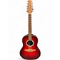 Used Ovation standard balladeer 12 string Red 12 String Acoustic Electric Guitar thumbnail